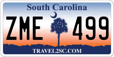 SC license plate ZME499