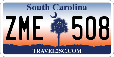 SC license plate ZME508