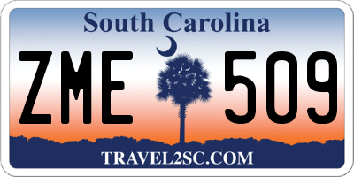 SC license plate ZME509
