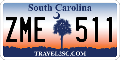 SC license plate ZME511
