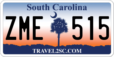 SC license plate ZME515