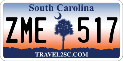 SC license plate ZME517