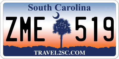 SC license plate ZME519