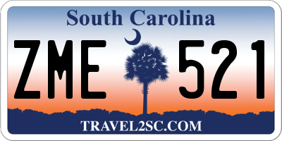 SC license plate ZME521