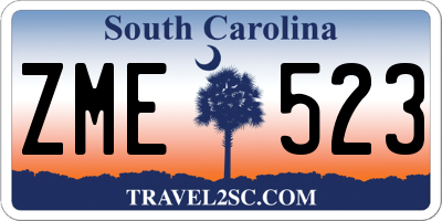 SC license plate ZME523