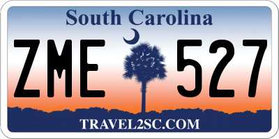 SC license plate ZME527