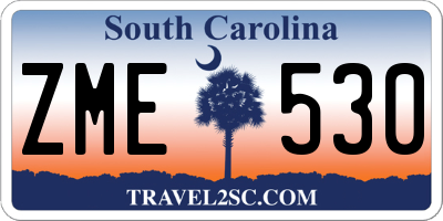 SC license plate ZME530