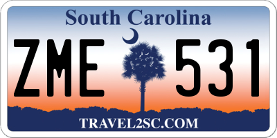 SC license plate ZME531