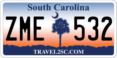SC license plate ZME532