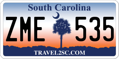 SC license plate ZME535