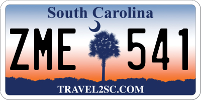 SC license plate ZME541
