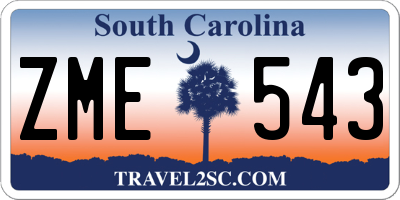 SC license plate ZME543