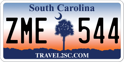 SC license plate ZME544