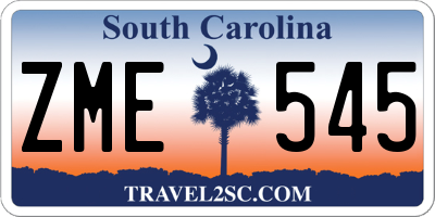 SC license plate ZME545