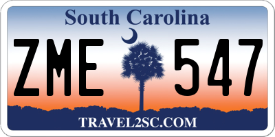 SC license plate ZME547