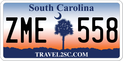 SC license plate ZME558