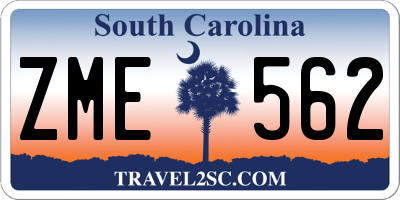SC license plate ZME562