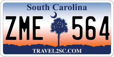 SC license plate ZME564