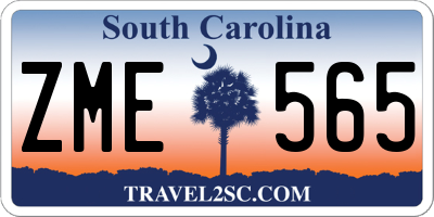 SC license plate ZME565