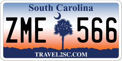 SC license plate ZME566