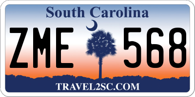 SC license plate ZME568
