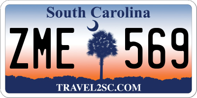 SC license plate ZME569