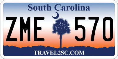 SC license plate ZME570