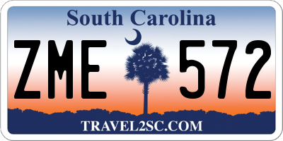 SC license plate ZME572