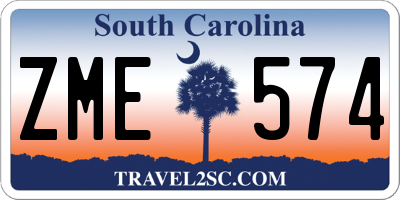 SC license plate ZME574