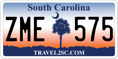 SC license plate ZME575