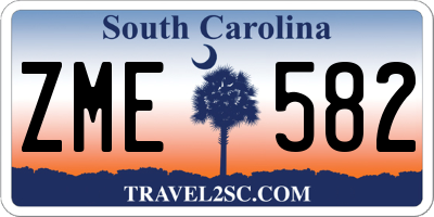 SC license plate ZME582