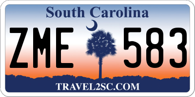 SC license plate ZME583