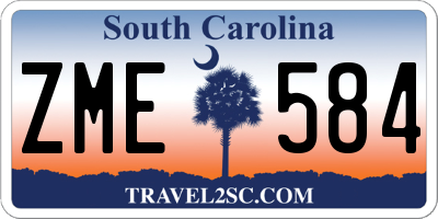 SC license plate ZME584