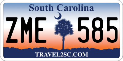 SC license plate ZME585