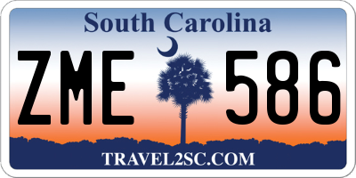 SC license plate ZME586