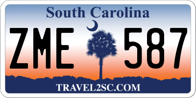 SC license plate ZME587