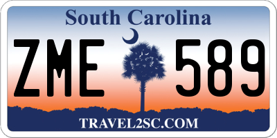 SC license plate ZME589