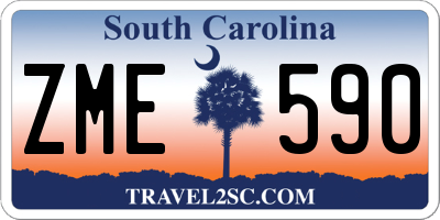SC license plate ZME590