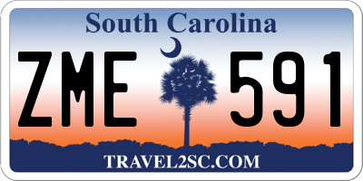 SC license plate ZME591