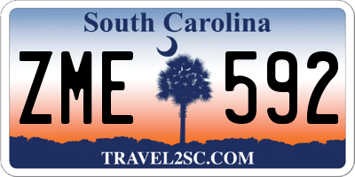 SC license plate ZME592
