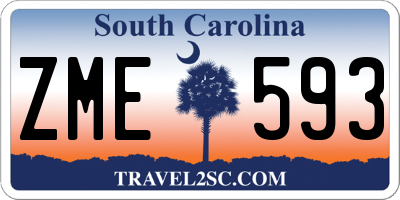 SC license plate ZME593