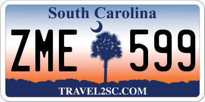 SC license plate ZME599