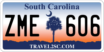 SC license plate ZME606