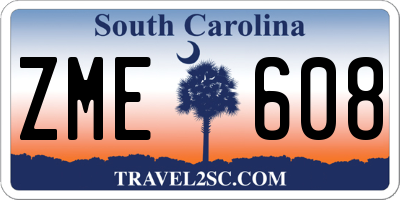SC license plate ZME608