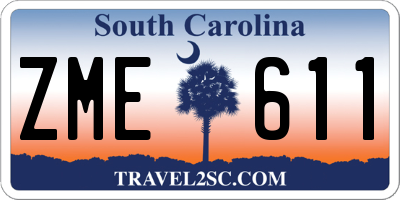 SC license plate ZME611