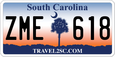 SC license plate ZME618