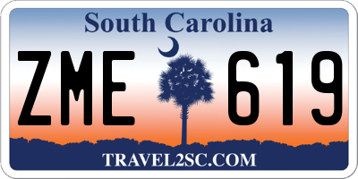 SC license plate ZME619