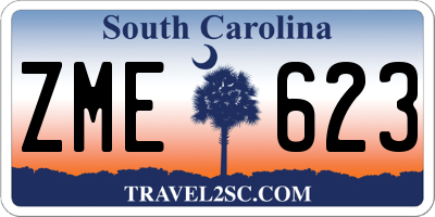 SC license plate ZME623