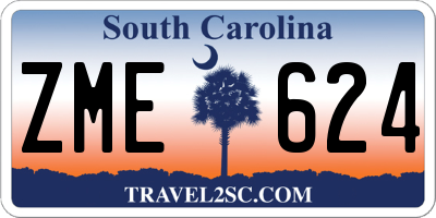 SC license plate ZME624