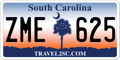 SC license plate ZME625